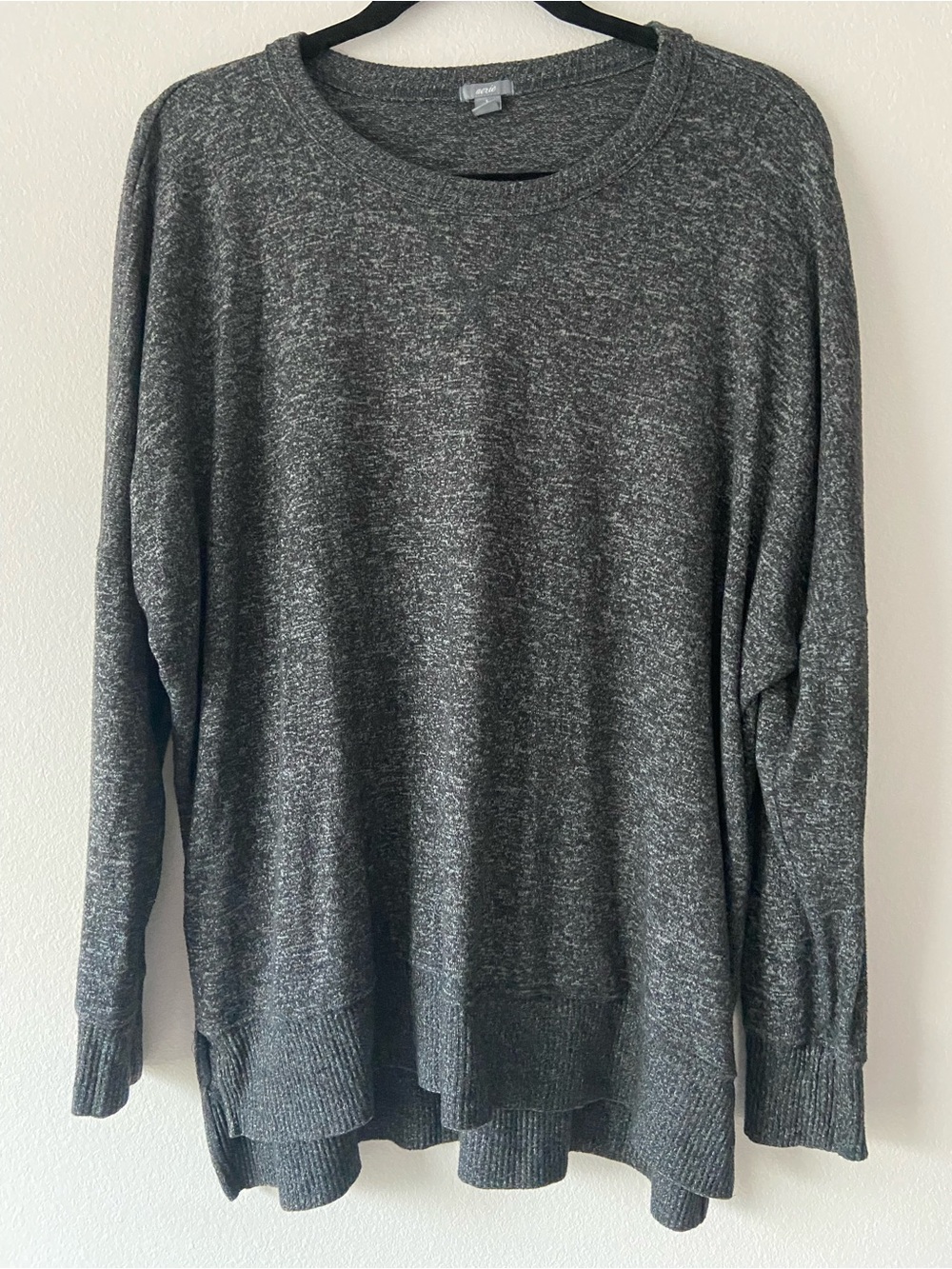 Aerie Gray Oversized Tunic Sweater Long Sleeve High Low Hem Size S